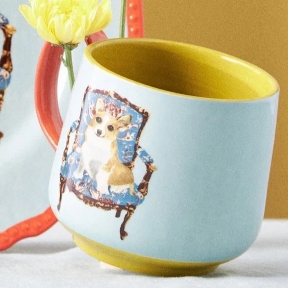 NWT Anthropologie Raphael Balme  Dog Mug Corgi - Picture 2 of 2